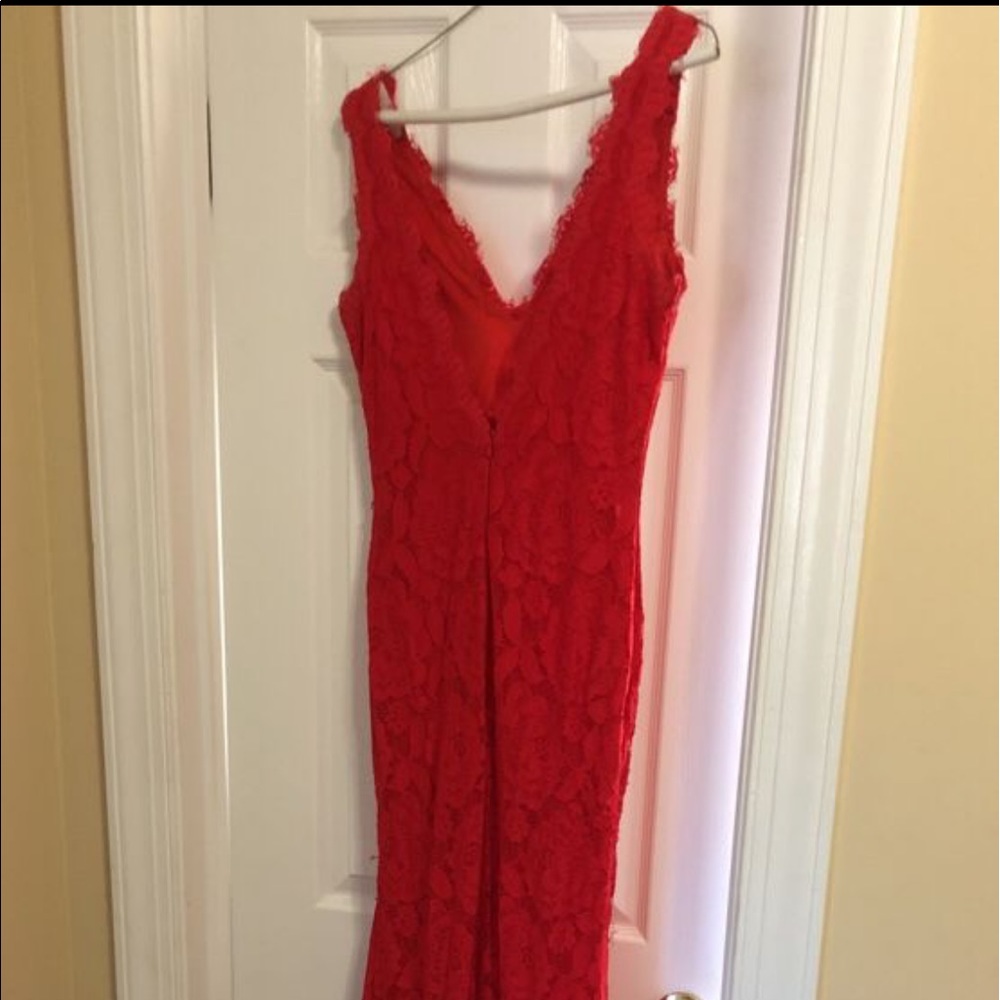Lace Red Mermaid Dress